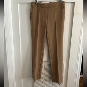 Luisa Cerano tan pull on stripe banded elastic waist trousers